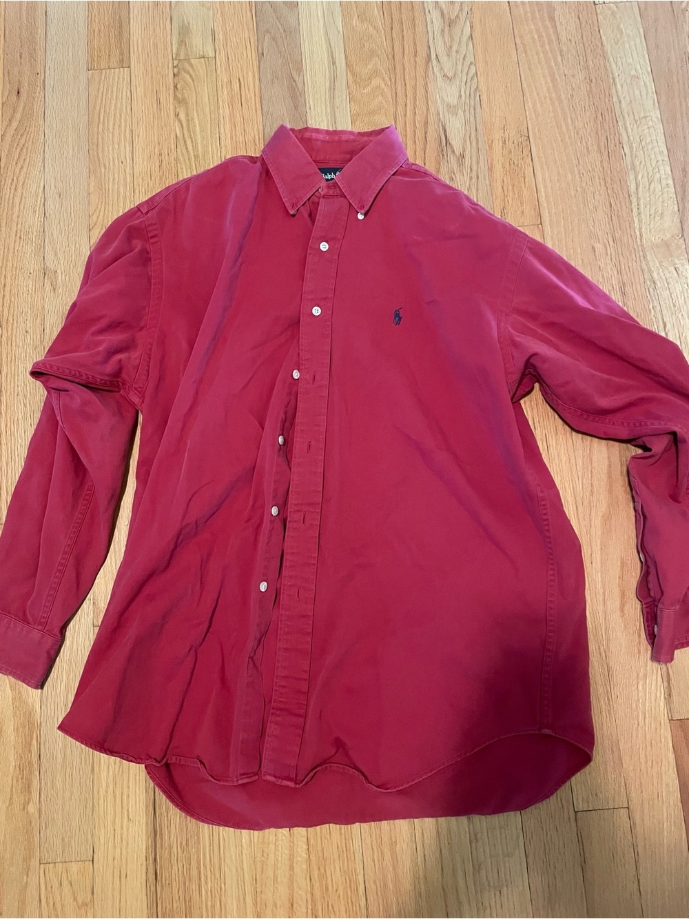 Polo by Ralph Lauren Deep Red Long-Sleeve Button-Down Shirt